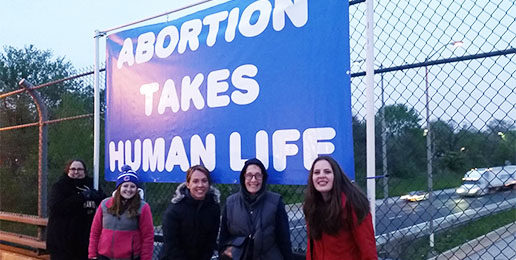“Abortion Takes Human Life” Overpass Event on the Southside